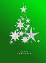 Christmas greenstarry background. Royalty Free Stock Photo