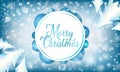 Christmas greeting background banner template with snowflakes rainy. Beautiful winter wallpaper backdrop for wintry season Royalty Free Stock Photo