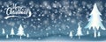 Christmas greeting banner backgroundr template with snowflakes rainy. Beautiful winter wallpaper backdrop for wintry season Royalty Free Stock Photo