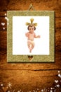 Christmas greeting card, Baby Jesus Royalty Free Stock Photo