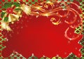 Christmas Greeting Card Background with Bells Royalty Free Stock Photo