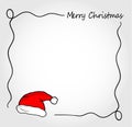Christmas Greeting Card with Christmas Santa Claus. Vector illustration. Royalty Free Stock Photo