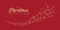 christmas greeting card falling star decoration on red background Royalty Free Stock Photo