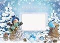 Christmas greeting card with frame