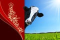 Dairy cow Christmas greetings with space for text