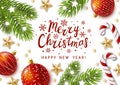Christmas Greeting Card With Holiday Decor