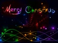 Christmas greeting card, holiday disco banner