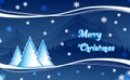 Christmas greeting card illustration landscape