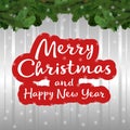 Christmas greeting card. Merry Christmas and happy new year