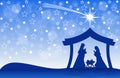 Christmas greeting card with Nativity scene Royalty Free Stock Photo