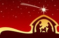 Christmas greeting card with Nativity scene Royalty Free Stock Photo