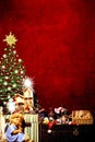 Christmas greeting card old decorations Royalty Free Stock Photo