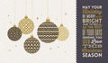 Christmas greeting card with type design