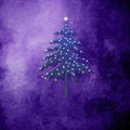 Christmas greeting card purple background Royalty Free Stock Photo