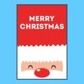 Christmas greeting card. Santa Claus smiling, holiday Royalty Free Stock Photo