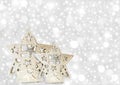 Christmas greeting card silver stars