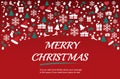 Christmas greeting card with space pattern background vector illustration Royalty Free Stock Photo