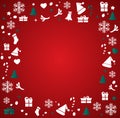 Christmas greeting card with space pattern background vector illustration Royalty Free Stock Photo