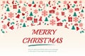 Christmas greeting card with space pattern background vector illustration Royalty Free Stock Photo