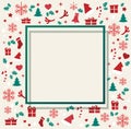 Christmas greeting card with space pattern background vector illustration Royalty Free Stock Photo