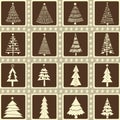Christmas greeting card with stylized christmas tree Royalty Free Stock Photo