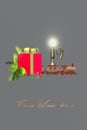 Christmas greeting card text in German Royalty Free Stock Photo