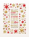 Christmas greeting card with type design Royalty Free Stock Photo