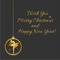 Christmas greeting card. Royalty Free Stock Photo