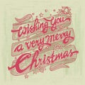 christmas greeting card. Vector illustration decorative design Royalty Free Stock Photo