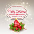 Christmas greeting card. Vector illustration Royalty Free Stock Photo