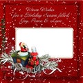 Christmas Greeting card with warm wishes Royalty Free Stock Photo