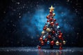 Christmas greeting card with xmas tree Royalty Free Stock Photo