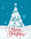 Christmas greeting. Christmas tree decoration, snowflakes, gifts. Winter holidays. Vector Illustration EPS10.