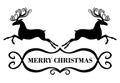 Christmas greeting icon with deer