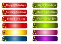 Christmas Greeting Labels or Logos Royalty Free Stock Photo