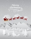 Christmas greeting message with flying santa Royalty Free Stock Photo