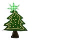 Christmas greeting cute fir tree postal card Royalty Free Stock Photo