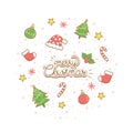 Christmas greeting set with decorative