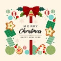 Christmas greetings card. Royalty Free Stock Photo