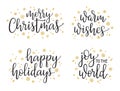 Christmas calligraphy set Royalty Free Stock Photo