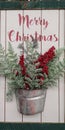 Christmas Greetings sign 3D flowered arraignment Royalty Free Stock Photo