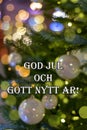 Christmas greetings in Swedish, Danish and Norwegian Royalty Free Stock Photo