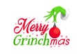 Christmas Grinch Hands With Ornament Royalty Free Stock Photo