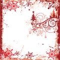 Christmas grunge frame, vector