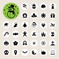 Christmas & Halloween icon set Royalty Free Stock Photo