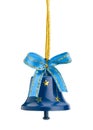 Christmas hand bell with a bow Royalty Free Stock Photo