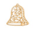Christmas hand bell shape decoration