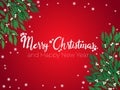 Christmas hand draw banner with ilex in sketch style Royalty Free Stock Photo