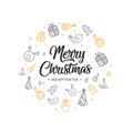 Christmas hand drawn element background