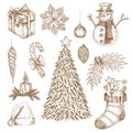 Christmas Hand Drawn Elements Set